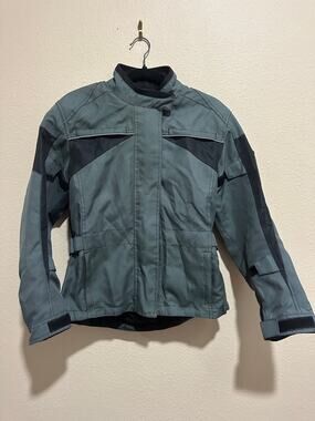 BILT Women’s Gray and Black Eclipse H2O Padded Motorcycle Jacket Size Small